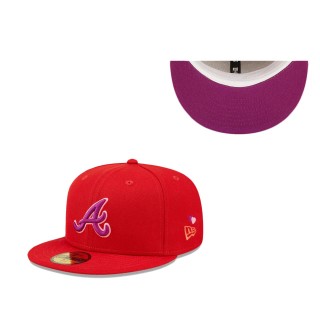 Men's Atlanta Braves Purple Undervisor 59FIFTY Fitted Hat