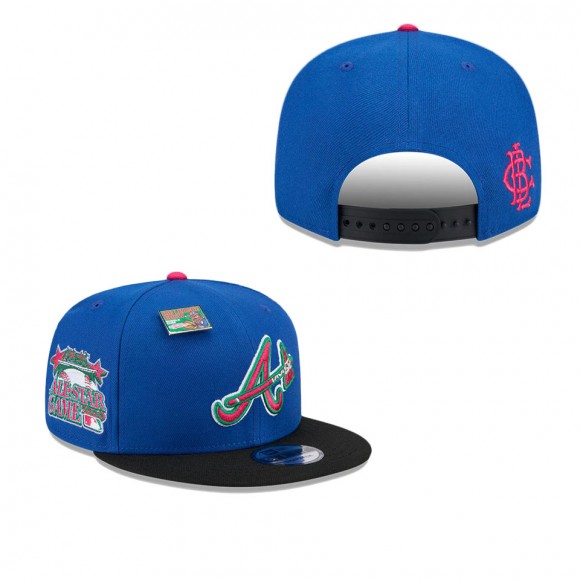 Atlanta Braves Royal Black Watermelon Big League Chew Flavor Pack 9FIFTY Snapback Hat