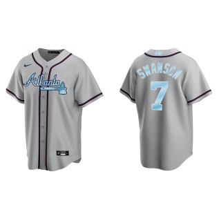 Dansby Swanson Atlanta Braves Gray 2022 Father's Day Replica Jersey