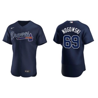 Men's Atlanta Braves John Nogowski Navy Authentic Jersey