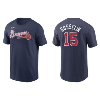 Men's Atlanta Braves Phil Gosselin Navy Name & Number T-Shirt