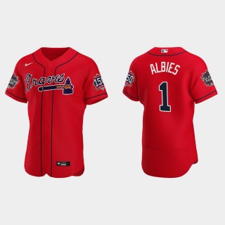 Ozzie Albies Braves Red 2021 MLB All-Star Jersey