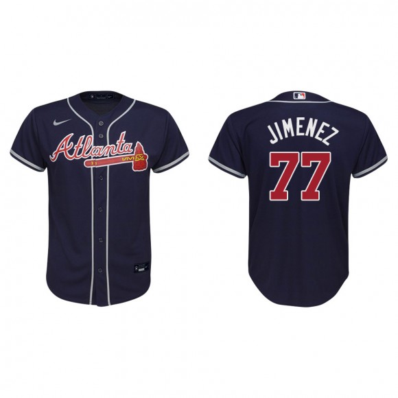 Youth Atlanta Braves Joe Jimenez Navy Replica Alternate Jersey