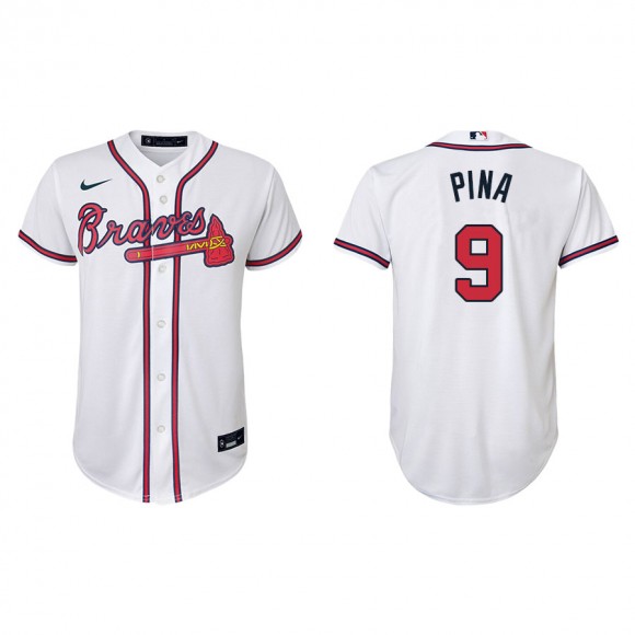 Youth Atlanta Braves Manny Pina White Replica Home Jersey